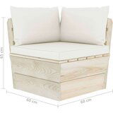  Garnitura iz palet 3-delna z blazinami smrekovina | Shoptok.si