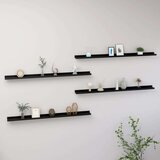  Zidne police 4 kom crne 115 x 9 x 3 cm Cijene