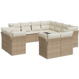  11-dijelni set vrtnih sofa od poliratana s jastucima bež | shoptok.hr