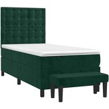 Box spring krevet s madracem tamnozeleni 80 x 200 cm baršunasti | shoptok.hr