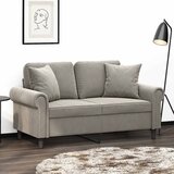  Dvosjed s jastucima svjetlosivi 120 cm baršunasti | Shoptok.si