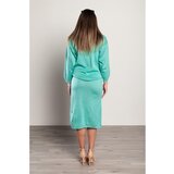 Fenzy Pleteni Dugi Komplet Majice I Suknje, Tirkizna | shoptok.hr