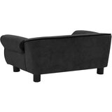 vidaXL Pasji kavč črn 72x45x30 cm iz pliša, (20799829) | Shoptok.si