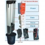  Komunikacioni stoni mini-stub na izvlačenje, visine 27cm od aluminijuma sa 6 slotova za module 45x45mm (12M) NA2300DP270A | ePonuda.com