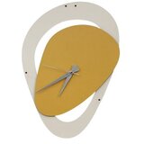 WALLXPERT dekorativni metalni zidni sat mele 2 sivo - oker u