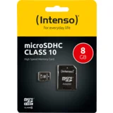 Intenso spominska kartica 8GB, microSDHC, Class 10, 25MB/s, 3413460