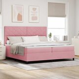  Krevet s opruga kutije Ružičasta 200 x 200 cm Baršun | shoptok.hr