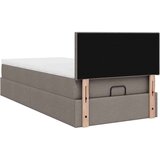 vidaXL Otomanski okvir kreveta s madraca smeđesivi 90x190cm tkanine | shoptok.hr