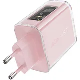 A45 omrežni polnilnik, 2x USB-C, 1xUSB-A, 65W PD (roza)