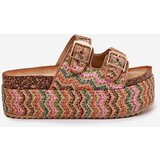 Boto Women's Sandals On Chunky Platform With Weaving And Buckles Multicolor | Shoptok.si