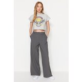 Trendyol Pants - Gray - Wide leg Cijene