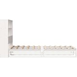 vidaXL Krevet s regalom za knjige bez madraca bijeli 90x200 cm od drva | shoptok.hr