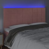  LED uzglavlje ružičasto 200x5x118/128 cm baršunasto | shoptok.hr