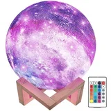 Akumulatorska led rgb 3D luna z daljinskim upravljalnikom 19cm