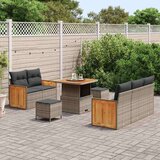  Vrtna sedežna garnitura z blazino 8 pcs Siva, (5000074217) | Shoptok.si