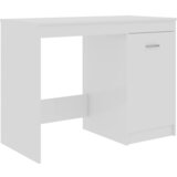 Furnova Pisalna miza visok sijaj bela 100x50x76 cm iverna plošča, (21925331) | Shoptok.si