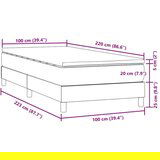 Box Spring krevet s madracem ružičasti 100x220 cm baršun | shoptok.hr