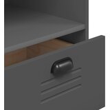  Visoka komoda VIKEN antracit siva 80x40x200 cm masivna borovina | shoptok.hr