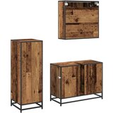  Set namještaja za kupaonicu 3 kom. Staro drvo 80 x 33 x 60 cm | shoptok.hr