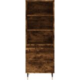  Visoka komoda boja hrasta 40x36x110 cm od konstruiranog drva Smeđa | shoptok.hr