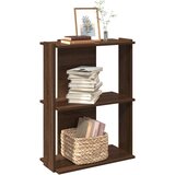 vidaXL Regal za knjige s 3 razine smeđa boja hrasta 60x30x80 cm drveni | shoptok.hr