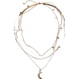 Urban Classics Necklace with star layering - gold color