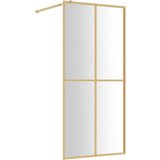  The Living Store Stena za tuš s prozornim ESG steklom zlata 100x195 cm - Stena Za Tuš, (21487564) | Shoptok.si