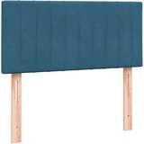 Box Spring krevet s madracem tamnoplavi 80x210 cm baršun | shoptok.hr