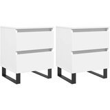  Noćni ormarići 2 kom bijeli 40 x 35 x 50 cm konstruirano drvo Bijela | shoptok.hr