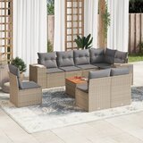 vidaXL 9-dijelni set vrtnih sofa s jastucima bež od poliratana | shoptok.hr