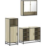  3-dijelni set kupaonskog namještaja boja hrasta sonome drveni | shoptok.hr