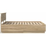  Krevetna konstrukcija s uzglavljem Hrast sonoma 150 x 200 cm | shoptok.hr