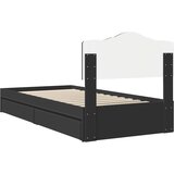  Krevet s od storage Crna 70 x 190 cm Konstruirano drvo | shoptok.hr