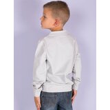 Fashion Hunters Light gray basic hooded sweatshirt for young people | Shoptok.si