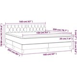  S oprugama i madracem crni 160x200 cm baršunasti | shoptok.hr