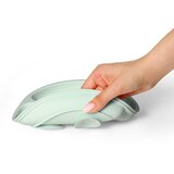 BabyOno Silikonski okrogel krožnik s predelki in priseskom 6 m+, mint | Shoptok.si
