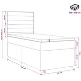  Boxspring krevet s madracem Plava 100 x 200 cm Tkanina - Plava 100 x 200 cm Dizajn linija | shoptok.hr