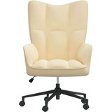  Stol za sproščanje kremno bel žamet, (20957750) | Shoptok.si
