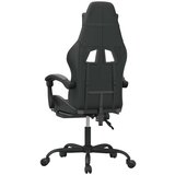  Igraća stolica od umjetne kože s osloncem za noge Crna i siva | shoptok.hr