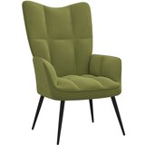  Stol za sproščanje s stolčkom svetlo zelen žamet, (20957398) | Shoptok.si