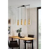 Eglo Pinto gold visilica/4, e27, crna/zlatna, staklo prozirno | shoptok.hr
