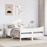 vidaXL okvir kreveta s uzglavljem bijeli 140 x 190 cm od borovine | shoptok.hr