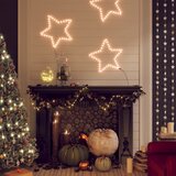 vidaXL Figure božićne zvijezde 48 LED žarulja 3 kom tople bijele 56 cm | shoptok.hr