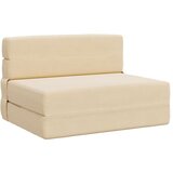 SK Zložljiv kavč postelja Krem 100 x 80 x 60 cm Blago, (5000300730) | Shoptok.si