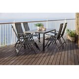  multigarden set od 4 sklopive baštenske stolice sa podesivim naslonom, black | ePonuda.com