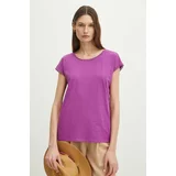 Medicine Bombažna kratka majica ženski, vijolična barva