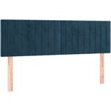 vidaXL Box spring postelja z vzmetnico temno modra 140x200 c | Shoptok.si