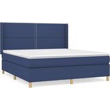 Krevet s oprugama i madracem plavi 180x200 cm od tkanine | shoptok.hr