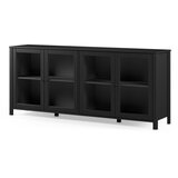 Marckeric Črna vitrina iz masivnega bora 186x80x40 cm Alessandra – | Shoptok.si