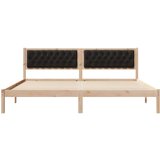  Okvir za krevet s uzglavljem Crna 200 x 200 cm tkanina | shoptok.hr